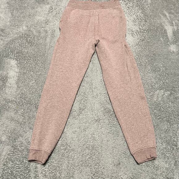 Lululemon Scuba High Rise Jogger Pants Womens 4 W5DD3S Heathered Pink Fleece - Picture 4 of 9
